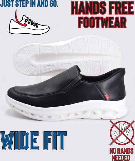 D555 Carlisle 2 Kingsize Hands Free Shoes Black - Pánská obuv 40-52 - 