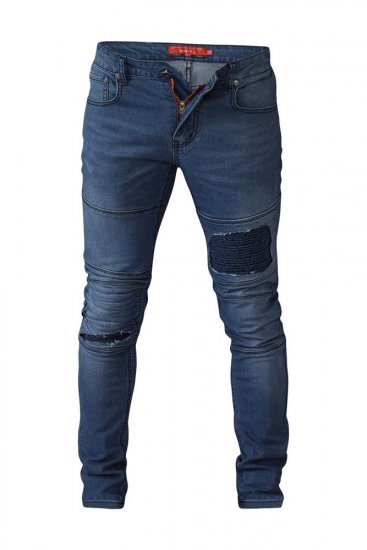 D555 Newport Tapered Fit Biker Jeans Blue