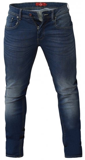 D555 Ambrose Tapered Fit Stretch Jeans Dark Blue TALL SIZES - PÁNSKÉ OBLEČENÍ MT-6XLT - TALL-velikosti
