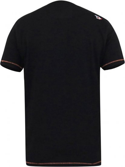 D555 LORNE Motor Bike Splatter Printed Crew Neck T-Shirt Washed Black - Trička - Trička nadměrné velikosti - 2XL-14XL