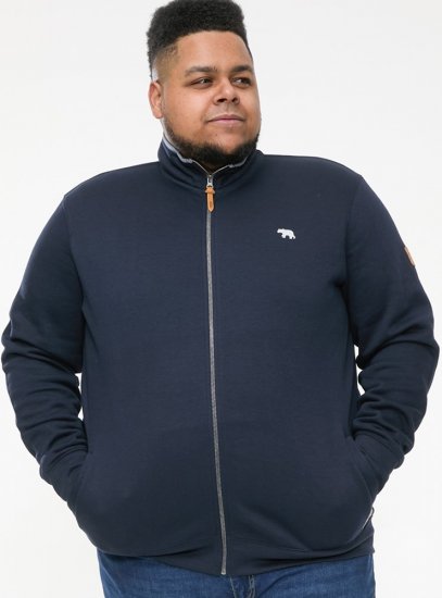 D555 NASHUA Zip Through Sweatshirt In Fleece Navy - Mikiny & mikiny s kapucí - Mikiny & Mikiny s kapucí 2XL-12XL