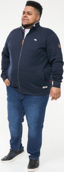 D555 NASHUA Zip Through Sweatshirt In Fleece Navy - Mikiny & mikiny s kapucí - Mikiny & Mikiny s kapucí 2XL-12XL