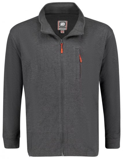 Adamo 159114 Ottoman Mikina na zip Tmavě šedá - Mikiny & mikiny s kapucí - Mikiny & Mikiny s kapucí 2XL-12XL