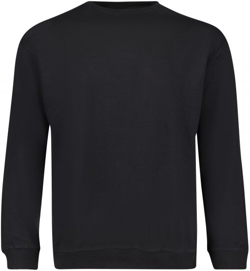 Adamo Athen Crew neck Sweatshirt Black - Mikiny & mikiny s kapucí - Mikiny & Mikiny s kapucí 2XL-12XL