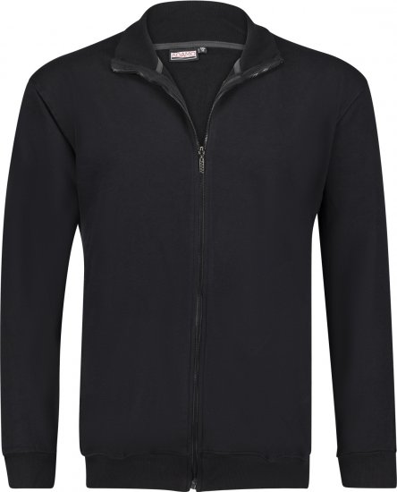 Adamo Athen Sweat Jacket with Full Zipper Black - Mikiny & mikiny s kapucí - Mikiny & Mikiny s kapucí 2XL-12XL