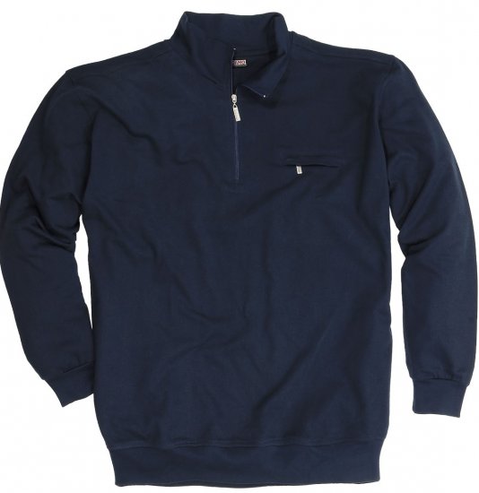 Adamo Athen Sweatshirt Half Zipper Navy - Mikiny & mikiny s kapucí - Mikiny & Mikiny s kapucí 2XL-12XL