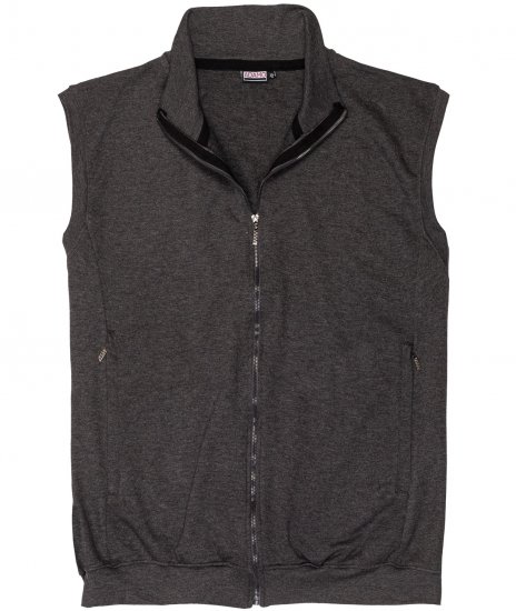 Adamo Athen Sweatvest Full Zipper Charcoal - Mikiny & mikiny s kapucí - Mikiny & Mikiny s kapucí 2XL-12XL