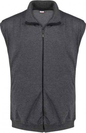 Adamo Athen Sweatvest Full Zipper Charcoal - Mikiny & mikiny s kapucí - Mikiny & Mikiny s kapucí 2XL-12XL