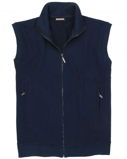 Adamo Athen Sweatvest Full Zipper Navy - Mikiny & mikiny s kapucí - Mikiny & Mikiny s kapucí 2XL-12XL