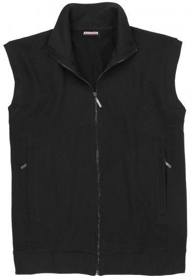 Adamo Athen Sweatvest Full Zipper Black - Mikiny & mikiny s kapucí - Mikiny & Mikiny s kapucí 2XL-12XL