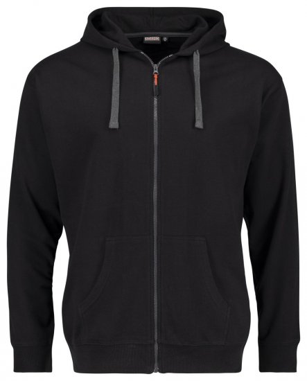 Adamo 159306 Mikina na zip s kapucí Černá - Mikiny & mikiny s kapucí - Mikiny & Mikiny s kapucí 2XL-12XL