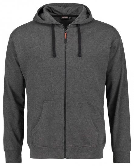 Adamo 159306 Mikina na zip s kapucí Tmavě šedý melír - Mikiny & mikiny s kapucí - Mikiny & Mikiny s kapucí 2XL-12XL