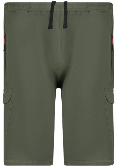 Adamo 159308 Kraťasy cargo Olivová - Tepláky & kraťasy - Tepláky a Teplákové Kraťasy 2XL-12XL