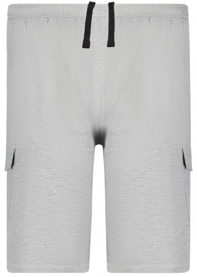 Adamo 159308 Kraťasy cargo Šedý melír - Tepláky & kraťasy - Tepláky a Teplákové Kraťasy 2XL-12XL