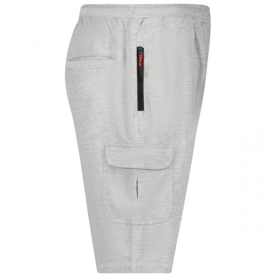 Adamo 159308 Kraťasy cargo Šedý melír - Tepláky & kraťasy - Tepláky a Teplákové Kraťasy 2XL-12XL