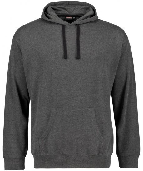 Adamo 159310 Mikina s kapucí Tmavě šedý melír - Mikiny & mikiny s kapucí - Mikiny & Mikiny s kapucí 2XL-12XL