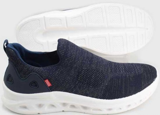 D555 Blyth 2 Kingsize Hands Free Shoes With Knitted Top Navy - Pánská obuv 40-52 - 