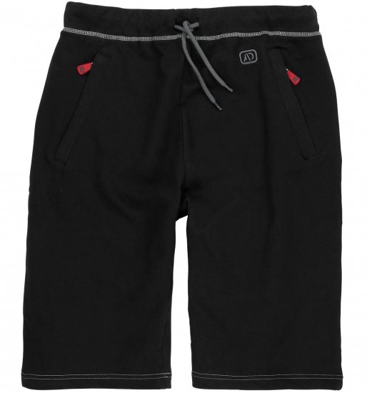 Adamo Moritz Sweatshorts Black - Tepláky & kraťasy - Tepláky a Teplákové Kraťasy 2XL-12XL