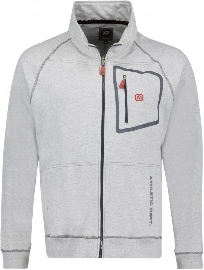 Adamo Manuel Sweatshirt with Zipper Grey - Mikiny & mikiny s kapucí - Mikiny & Mikiny s kapucí 2XL-12XL