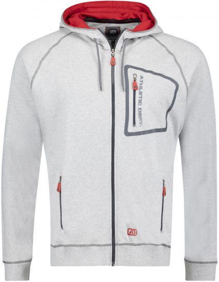Adamo Michael Hoodie with Zipper Grey - Mikiny & mikiny s kapucí - Mikiny & Mikiny s kapucí 2XL-12XL
