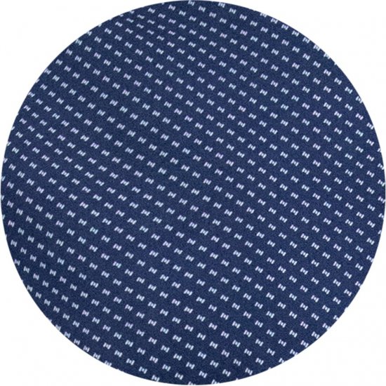 D555 Norwich Short Sleeve Micro AOP Shirt With Hidden Button Down Navy - Košile - Košile 2XL-10XL