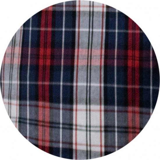 D555 Shields Button Down Collar Short Sleeve Shirt With Pocket Red Check - Košile - Košile 2XL-10XL