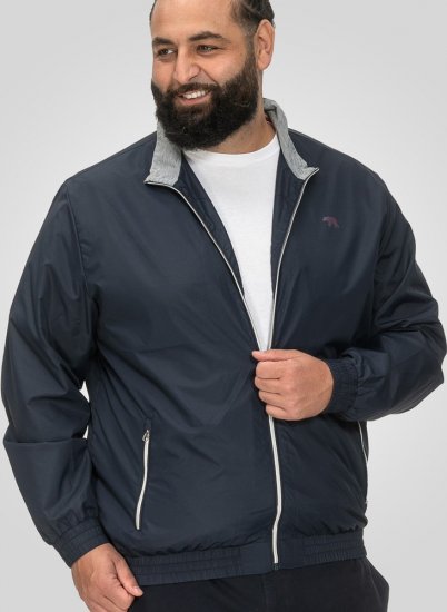 D555 Ealing Lightweight Zip Through Jacket With Zip Pockets Navy - Bundy - Bundy Nadměrné Velikosti - 2XL-8XL