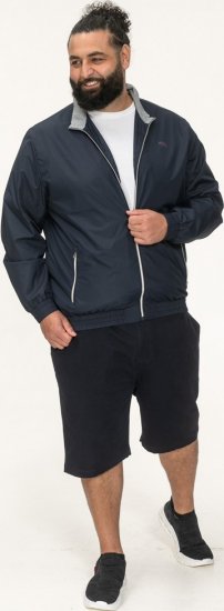D555 Ealing Lightweight Zip Through Jacket With Zip Pockets Navy - Bundy - Bundy Nadměrné Velikosti - 2XL-8XL