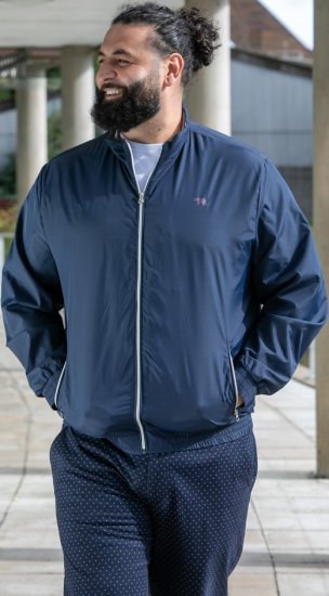 D555 Ealing Lightweight Zip Through Jacket With Zip Pockets Navy - Bundy - Bundy Nadměrné Velikosti - 2XL-8XL