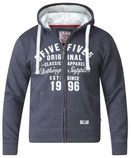 D555 Vadal Full Zip Hoodie Charcoal - Mikiny & mikiny s kapucí - Mikiny & Mikiny s kapucí 2XL-12XL