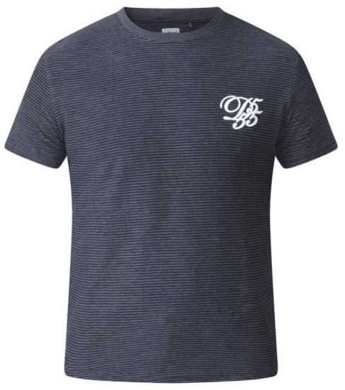 D555 Agler Waffle T-shirt Charcoal - Trička - Trička nadměrné velikosti - 2XL-14XL