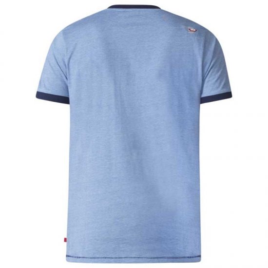 D555 Howie Fine Stripe T-shirt Blue - Trička - Trička nadměrné velikosti - 2XL-14XL