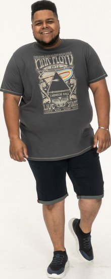 D555 HANLEY Official Pink Floyd Crew Neck T-Shirt Dark Grey TALL SIZES - PÁNSKÉ OBLEČENÍ MT-6XLT - TALL-velikosti