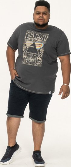 D555 HANLEY Official Pink Floyd Crew Neck T-Shirt Dark Grey - Trička - Trička nadměrné velikosti - 2XL-14XL