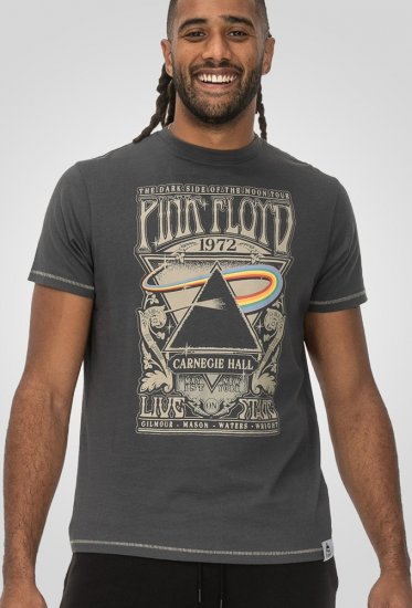 D555 HANLEY Official Pink Floyd Crew Neck T-Shirt Dark Grey - Trička - Trička nadměrné velikosti - 2XL-14XL