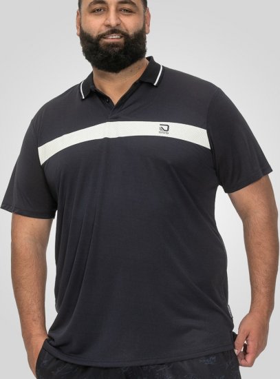 D555 Hinckley Stretch Polo With Contrast Tipping Collar Navy - Polokošile - Polokošile 2XL-8XL - Trička s límečkem 2XL-8XL