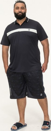 D555 Hinckley Stretch Polo With Contrast Tipping Collar Navy - Polokošile - Polokošile 2XL-8XL - Trička s límečkem 2XL-8XL