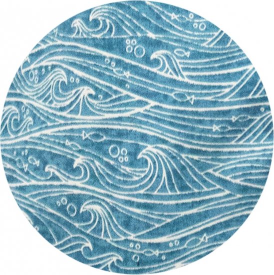 D555 Torquay AOP Short Sleeve Button Down Collar Shirt Blue Wave - Košile - Košile 2XL-10XL