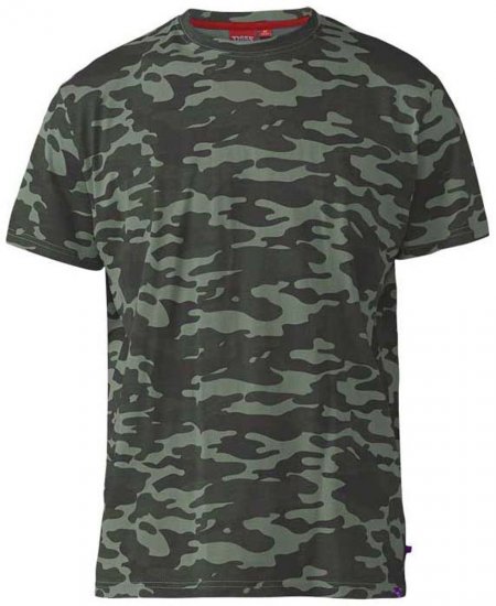 D555 Gaston T-shirt Camo Jungle - Trička - Trička nadměrné velikosti - 2XL-14XL