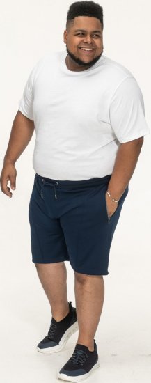 D555 Spalding Elasticated Waist Interlock Shorts Navy - Tepláky & kraťasy - Tepláky a Teplákové Kraťasy 2XL-12XL