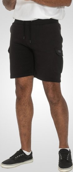 D555 Wigan 2 Elasticated Waist Fleece Cargo Shorts Black - Tepláky & kraťasy - Tepláky a Teplákové Kraťasy 2XL-12XL