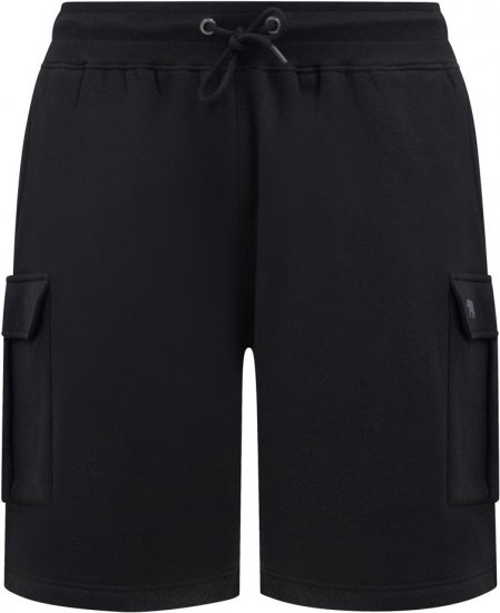 D555 Wigan 2 Elasticated Waist Fleece Cargo Shorts Black - Tepláky & kraťasy - Tepláky a Teplákové Kraťasy 2XL-12XL