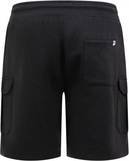 D555 Wigan 2 Elasticated Waist Fleece Cargo Shorts Black - Tepláky & kraťasy - Tepláky a Teplákové Kraťasy 2XL-12XL