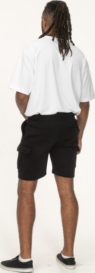 D555 Wigan 2 Elasticated Waist Fleece Cargo Shorts Black - Tepláky & kraťasy - Tepláky a Teplákové Kraťasy 2XL-12XL