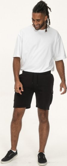 D555 Wigan 2 Elasticated Waist Fleece Cargo Shorts Black - Tepláky & kraťasy - Tepláky a Teplákové Kraťasy 2XL-12XL