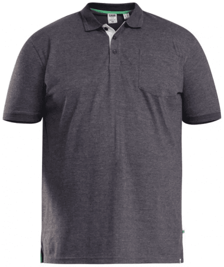 D555 Grant Polo Shirt Charcoal - Polokošile - Polokošile 2XL-8XL - Trička s límečkem 2XL-8XL