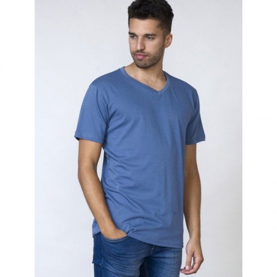 D555 Signature V-neck T-shirt Teal - Trička - Trička nadměrné velikosti - 2XL-14XL