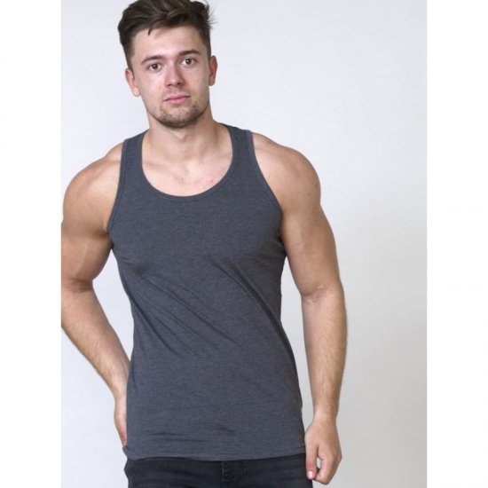 D555 Fabio Tanktop Charcoal - Trička - Trička nadměrné velikosti - 2XL-14XL