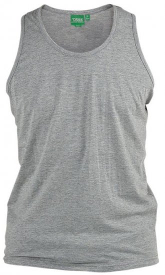D555 Fabio Tanktop Grey - Trička - Trička nadměrné velikosti - 2XL-14XL