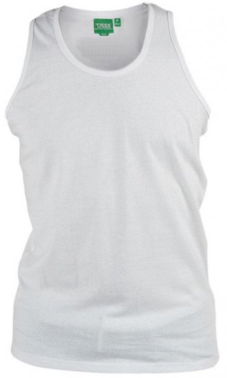 D555 Fabio Tanktop White - Trička - Trička nadměrné velikosti - 2XL-14XL